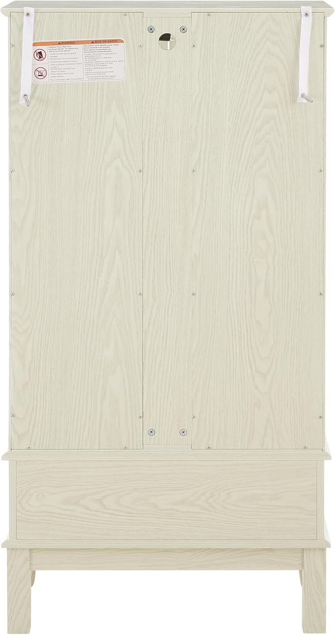 51"H Lighted Curio Display Cabinet with 2 Doors & 1 Drawer, Wooden Glass Curio Showcase w/ Adjustable Shelves & Mirrored Back Panel, Storage Cabinet Display Case for Living Room(Antique White)