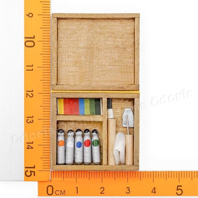 Odoria 1/12 Miniature Paint Box Dollhouse Decoration Accessories