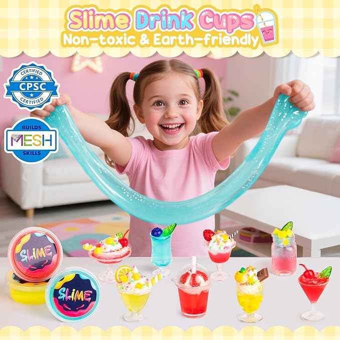 Alritz Making Miniature Food Toys Set, Mini Desserts Drinks Maker Craft Kit, DIY Simulated Strawberry Cake Pretend Play Food Set for Kids Teens Adults Ages 8 9 10+, Christmas Birthday Party Gift