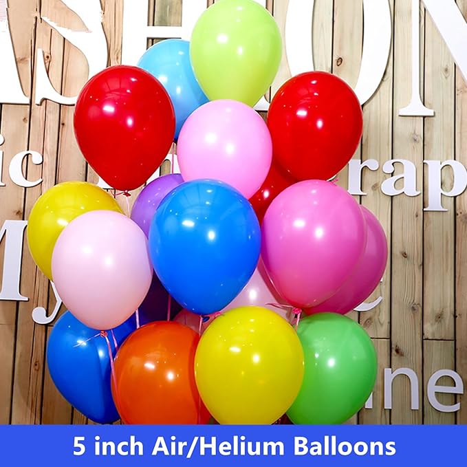 5 inch Red Party Balloons, 100 pcs Mini Latex Balloons for Birthday Wedding Baby Shower Decorations(Red)