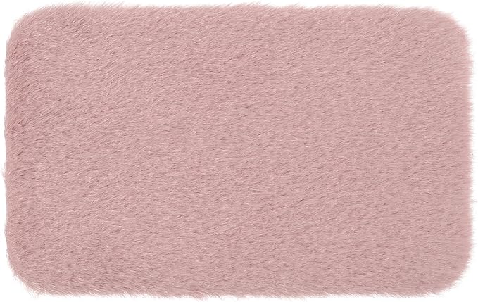uxcell Dollhouse Miniature Carpet, 1:12 Fluffy Doll House Rugs Prop Small House Accessories for Doll House Furniture Decor Play, Pink Oval