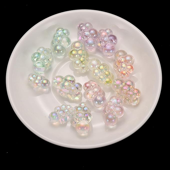 CoCud Bubble Clusters for Miniature Dollhouse Bathtub, 1:16 Scale Acrylic Blue Bubbles - (Applications: for DIY Craft, Fairy Beach Decor), 5-Piece