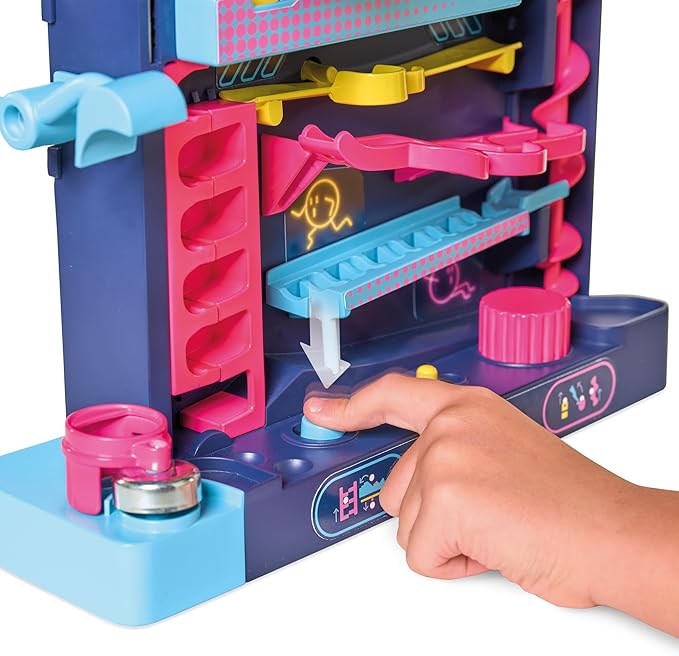 TOMY Screwball Scramble Level Up Marble Maze - Vertical Beat-The-Clock Marble Run Game - Skill & Dexterity Challenge - 1–4 Players - Ages 5+