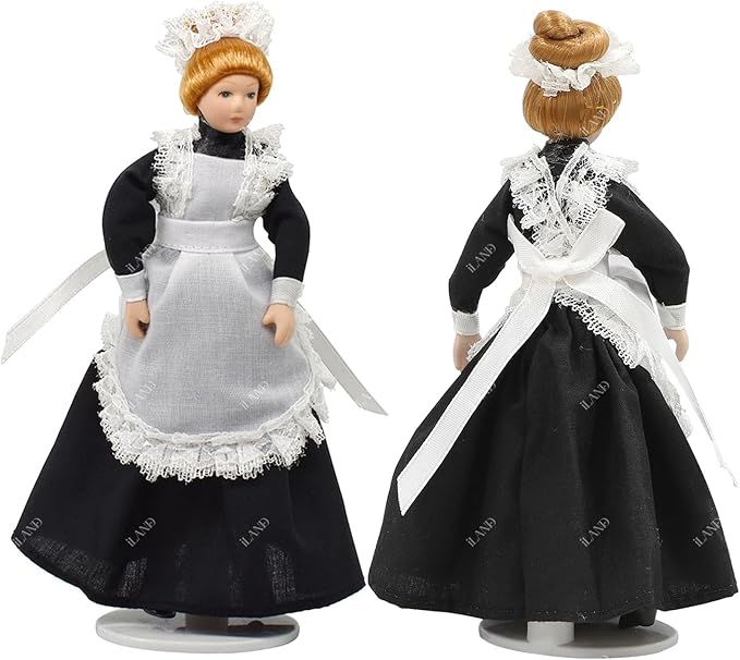 iland Victorian Dollhouse People for 1 12 Scale Accessories 6 inch Miniature Dolls for Dollhouse Little People Figures Doll House Set Cute Realistic