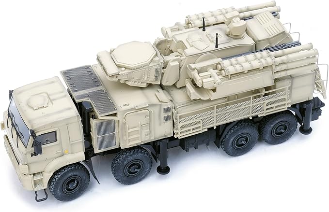 Panzerkampf | 1:72 Scale Model Military Diecast | Pantsir-S1 air Defense System Sand Color Scheme,Syrian Goverment Force | Model 12217PB
