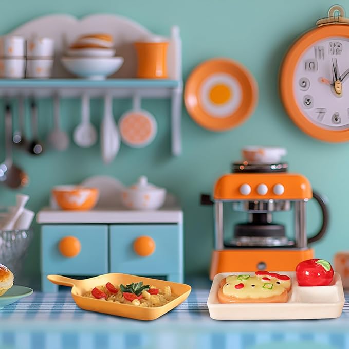 2Pcs Mini Lunch Box and Mini Pan Shape Resin Silicone Molds Tiny Tableware Wok Epoxy Casting Molds for DIY Micro Resin Dollhouse House Kitchen Miniatures Landscape Decor