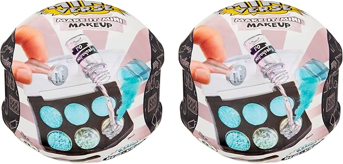 MGA's Miniverse - Make It Mini Makeup Series 1 (2 Pack) Mini Collectibles, DIY, Really Works, Real Cosmetic Products, Lip Stain, Nail Polish, Eyeshadow, Collectors, 8+