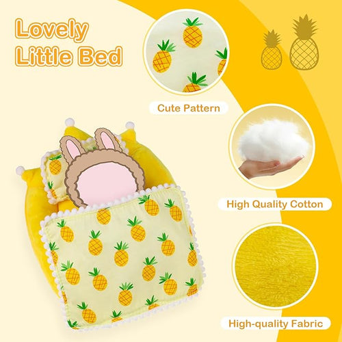 17cm La Booooo Booooo Doll Beds, La Booooo Booooo Furniture, Pineapple Pattern Compatible with la Booooo Booooo Dolls