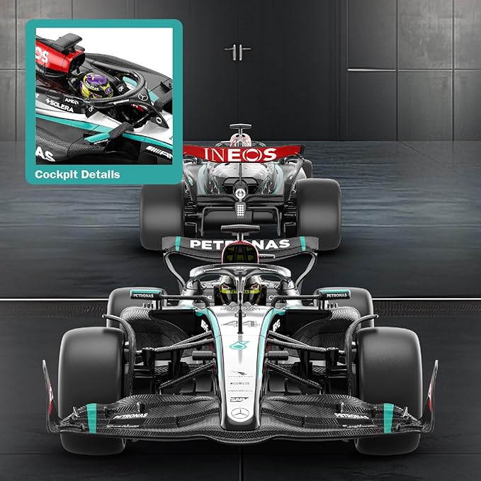 Voltz Toys Mercedes-AMG F1 W15 1:12 Scale RC Car – Officially Licensed Formula 1 Remote Control Race Car, 2.4GHz for Boys, Girls and Collectors (1:12 Mercedes-AMG F1 W15)
