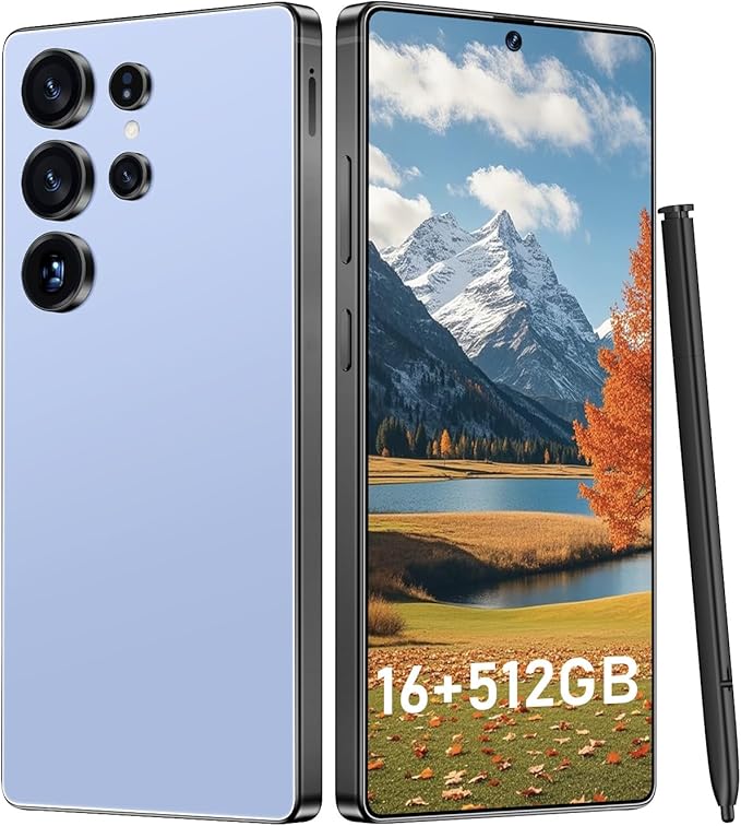 OEJBK I25 Ultra: Powerhouse 16GB/512GB, 2-Day 7000mAh Battery, Huge 6.99" Android 14 Phone w/Built-in Stylus - Your All-in-One Device The Superior Choice (Titanium Blue)