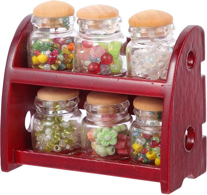 LUOZZY Miniature Dollhouse Food Jar Glass Bottle 1:12 Mini Candy Jar Mini House Decoration Miniature Dollhouse Food Jar