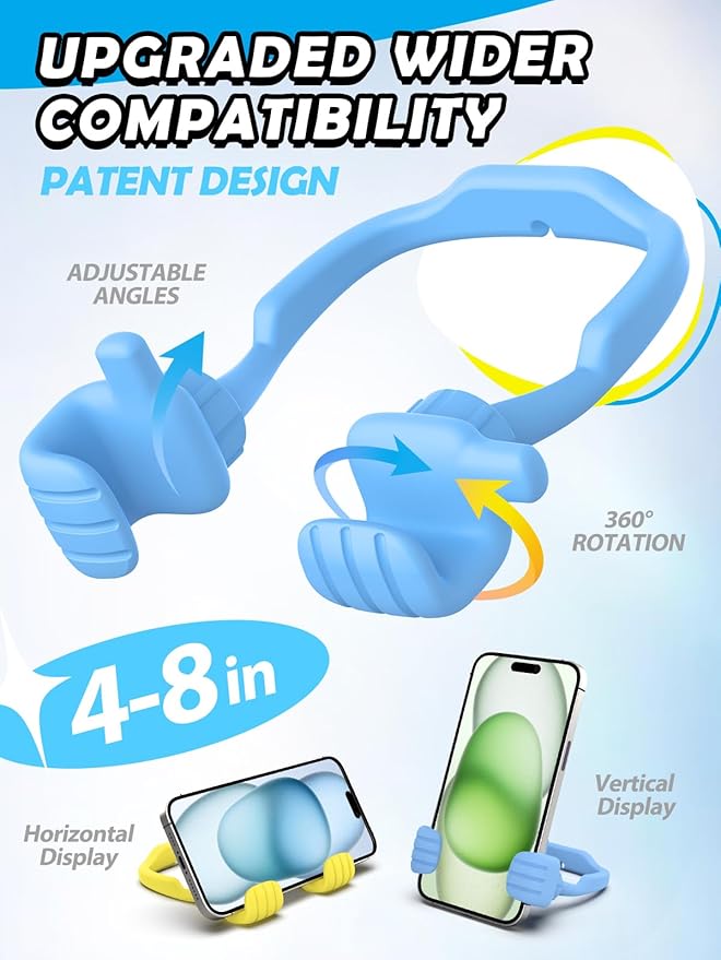 Stocking Stuffers for Teens Girls Boys Adults Cell Phone Stand: UPGRADE Adjustable Thumbs Up Lazy Phone Holder for Desk Cool Gadgets Fun Birthday Gift Ideas for Kids Teenager Women Gifts for Christmas