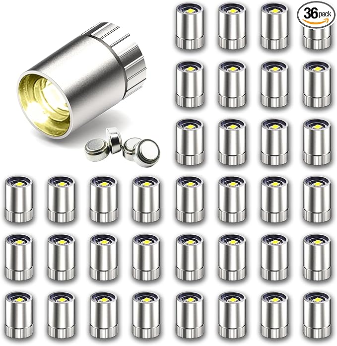 36 Pcs - Miniature Lights for Dollhouse,Miniature LED Lights for Handcraft,Mini Spot Light Battery Operated, Tiny Decoration Lights,LED for Balloons,Party Decoration (Warm White)