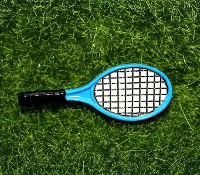 1 Set 1/12 Miniature Tennis Racket Racquet Dollhouse Accessories, Mini Tennis Racket, Dollhouse Décor, Toy Tennis Racket, Decorations