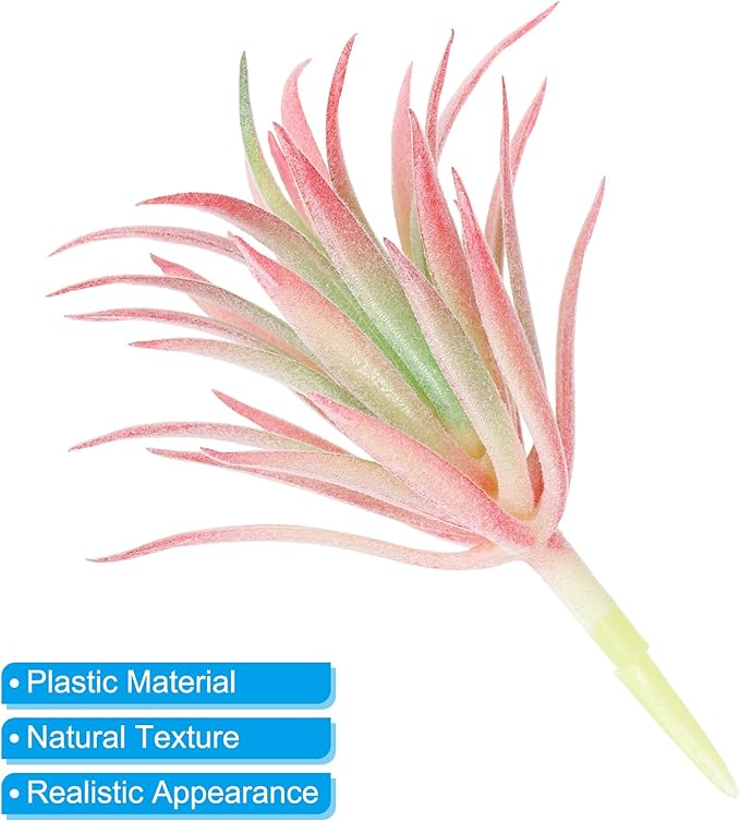 PATIKIL Artificial Succulent Plants, 4 Pack Small Fake Plants Faux Succulents Plant Unpotted for Home Garden Decoration, Pink