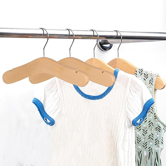 20pcs Baby Wooden Hangers, 10.6" Toddler Kids Children Wooden Hangers,Pet Clothes Hangers