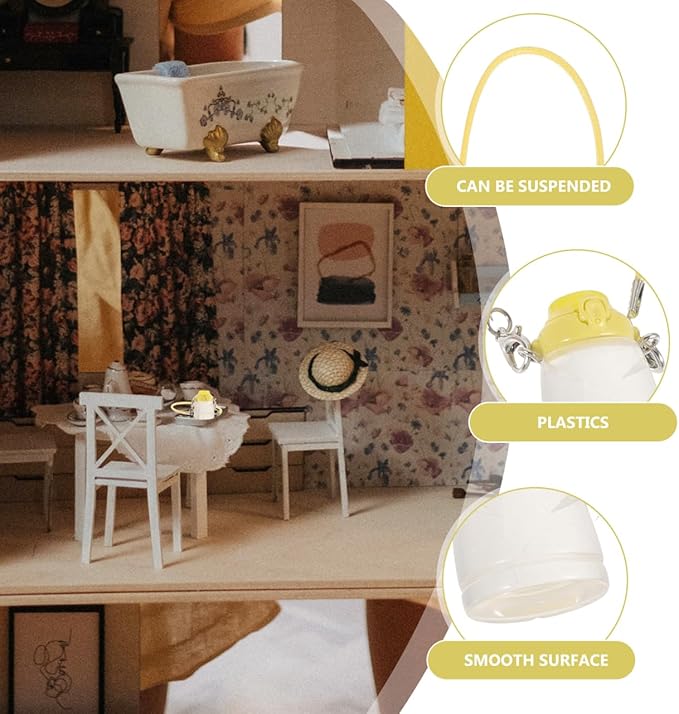 KESYOO 4Pcs Miniature Dollhouse Water Bottle Models Cute Decorative Juice Bottle Props for Dollhouse Decoration and Accessories