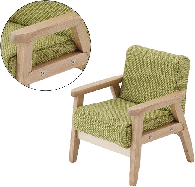 Dollhouse Furniture, 1:12 Miniature Furniture, Dollhouse Couch, Doll Chair, Doll House Accessories, Mini Chair Japanese Style Single