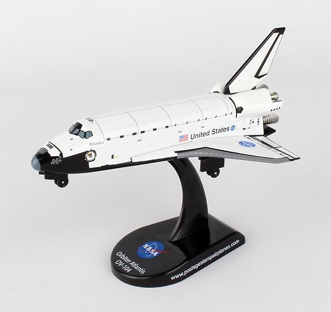Daron Worldwide Trading PS5823-1 Stamp Orbiter Atlantis Space Shuttle, White