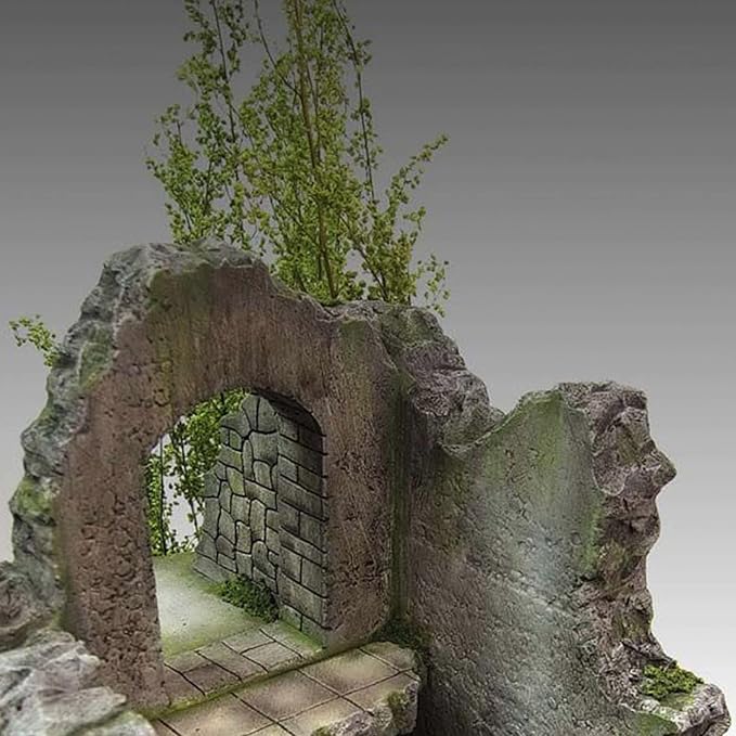 Cayway 2 Pack Miniature Shrubs Model Bushes 2 Color Long Shrub Vegetation Groups Model Grass Tufts for DIY Architecture Building Model Railway Train Diorama Garden Scenery Landscape Layout