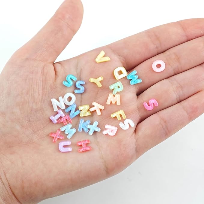 200 Pieces Tiny Letter Decor for Dollhouse Micro Resin Decor for DIY Crafts Mini Things for Fairy Garden Micro Landscaping Decorations