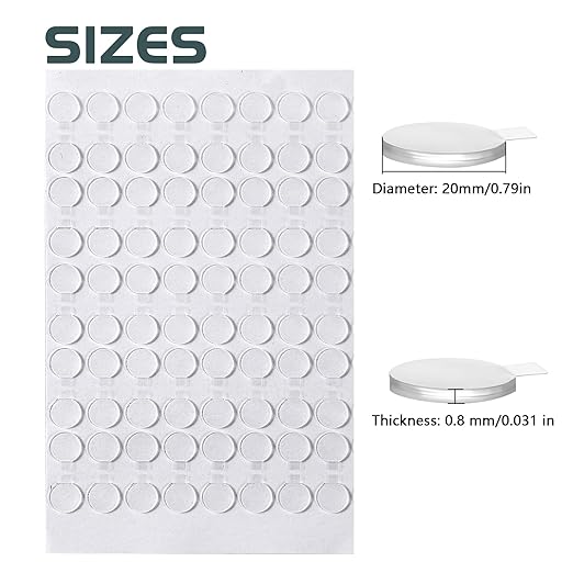 Adhesive Stick dots Two-Sided Sided Mounting Putty Stick Tack for Wall Hanging Crafts Balloons Festival Party Decorations,Clean Removable(0.79"*0.79"-120)