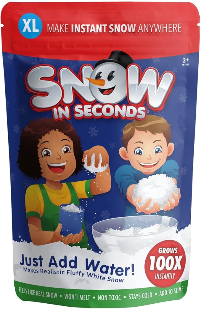 Snow in Seconds XL Instant Snow Artificial Snow (10 Gallon) As Seen on Shark Tank