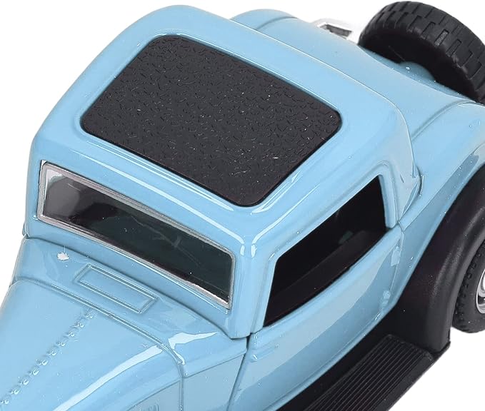 Classic Vintage Alloy Car Model Opened Doors Retro Antique Pullback Toy 1:32 for Playtime Education (Blue)
