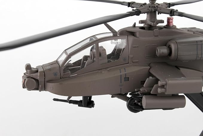 Daron Postage Stamp Boeing AH-64D Apache Longbow 1/100 Scale Diecast Display Model with Stand,Medium