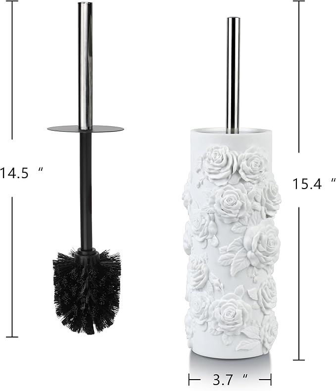 Indecor Home Toilet Brush and Holder Set for Bathroom, Stylish and Durable Cleaning Tool with Modern Design, Compact for Efficient Cleaning