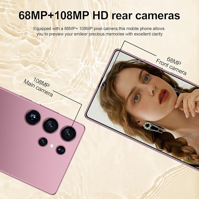 OEJBK I25 Ultra: Powerhouse 16GB/512GB, 2-Day 7000mAh Battery, Huge 6.99" Android 14 Phone w/Built-in Stylus - Your All-in-One Device The Superior Choice (Cyan)