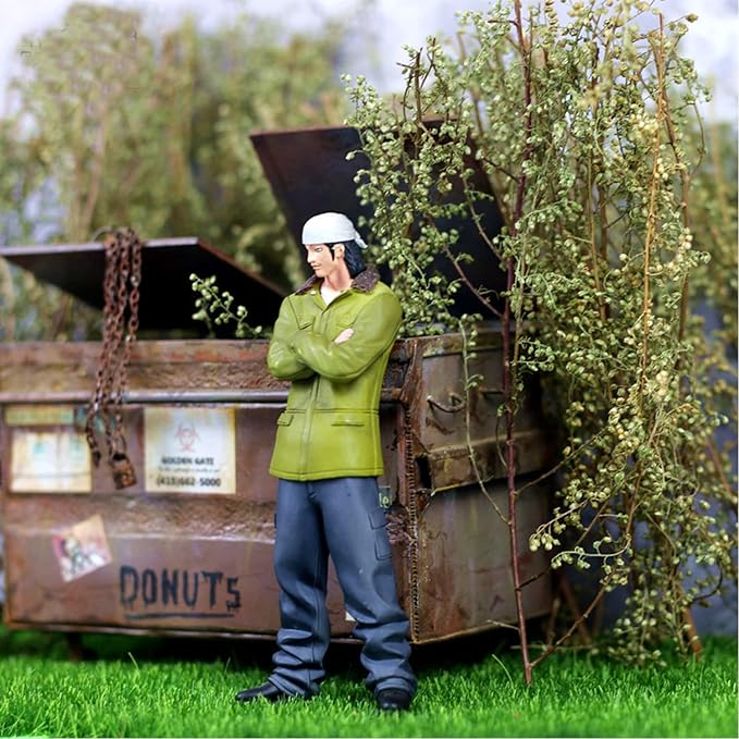 Cayway Static Grass Tuft Model Grass Tufts Railway Artificial Grass Bushy Tuft Flower Cluster Vegetation Groups for Model Train Landscape Railroad Scenery (Styel E)