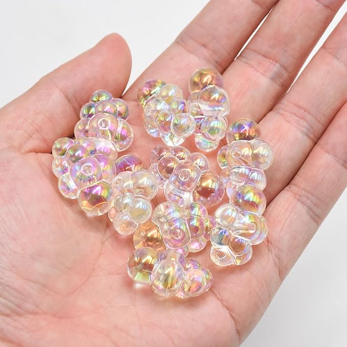 20 Pieces Tiny Fake Bubbles for Dollhouse Mini Bathtub 1:6 Miniature Dollhouse Accessories Bubble Decor for Fairy Garden Beach, Acrylic Bubble Beads