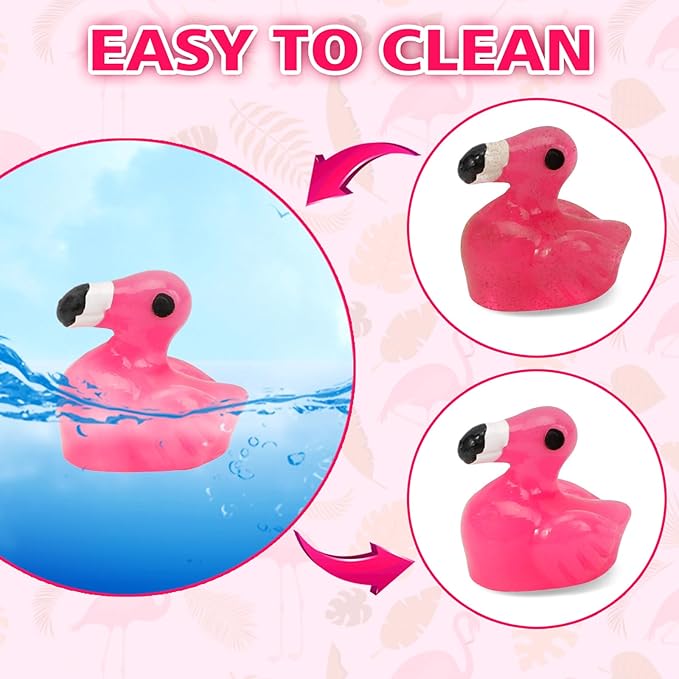 200 Pcs Mini Resin Flamingo Ducks, Pink Tiny Flamingo Figurine Resin Animals Set Toy Bulk for DIY Crafts Topper Cake Party Gifts Garden Lawn Dollhouse Micro Landscape Aquarium Fairy Home Decor