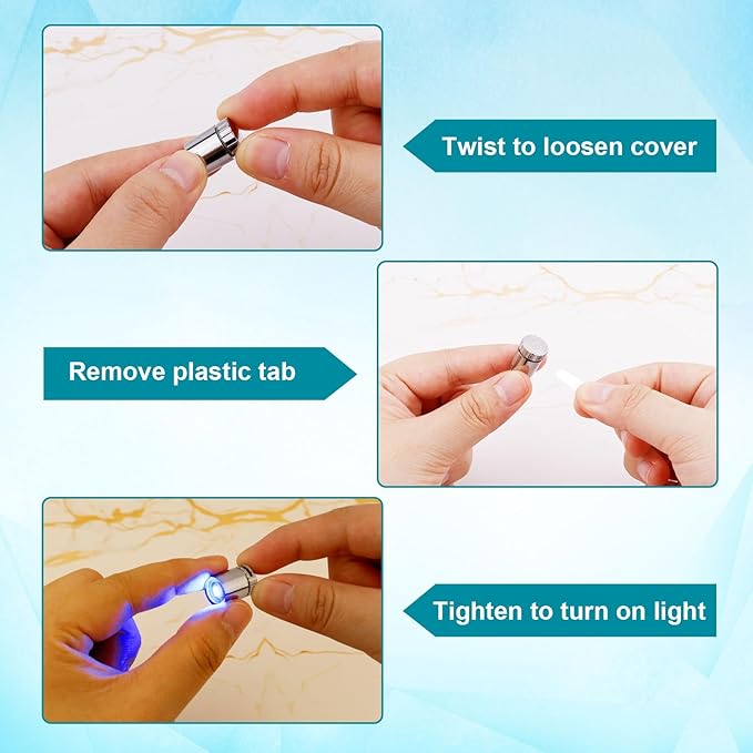 10pcs Mini LED Lights for Crafts, Small Battery Powered Balloon Miniature Micro Electric LED Lights for Paper Lantern Party Decoration Crafts Models Dollhouse Accessories (Blue Light)