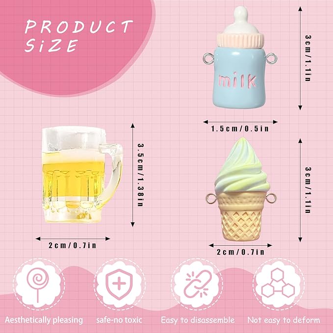 VPDSLABUBU Accessories for 3.9-6.7 Inch (10-17cm)Dolls,There are 7 Mini Accessories in Total,Including Models of Kettle, Game Console Handle,Ice Cream, Beer Cup, Camera, and A Bell,Meet your DIY needs