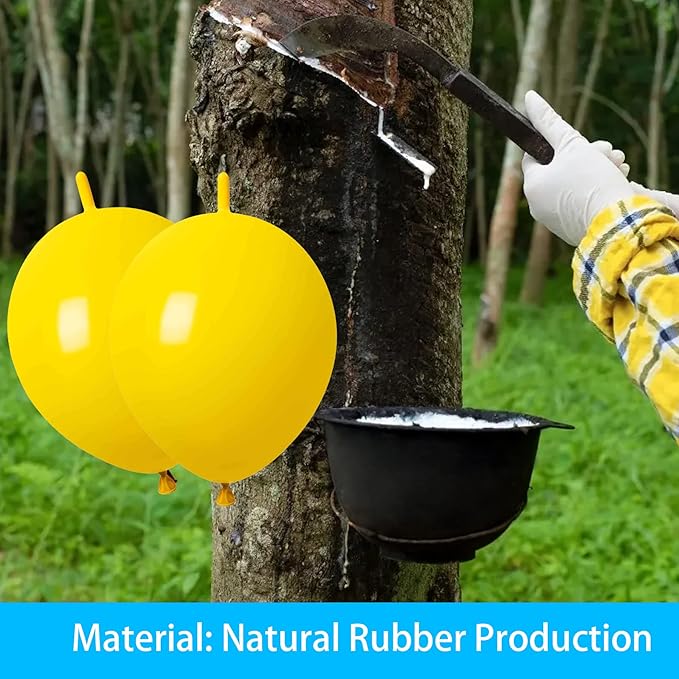 ADIDO EVA Link Balloons Yellow 12 Inch Quick Latex Link Balloon 80 Pcs for Birthday, Halloween, Christmas，Party Festival Decorations
