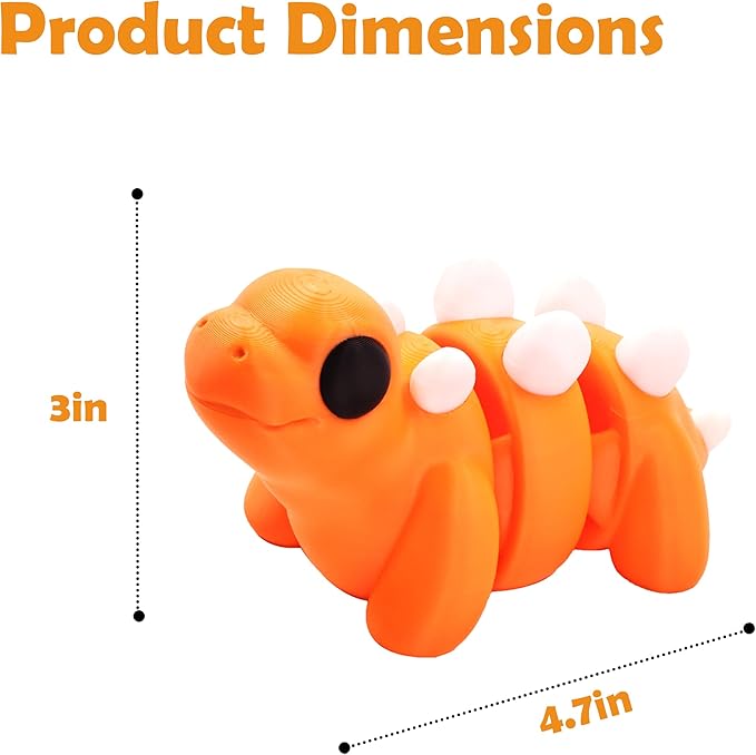 4.7 inches 3D Printed Diplodocus Figurines, Animal Figurines, Articulated Fidget Toys, Desk Decoration, Party Favor, Birthday Gifts, Office Display, Collectible Animals for Boys and Girls