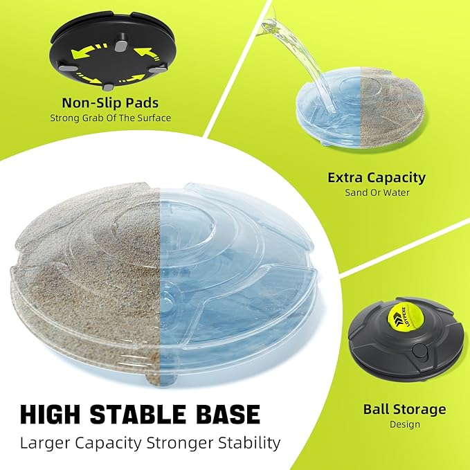 Tezewa Tennis Trainer Set Tennis Practice Rebounder with String Solo Tennis Trainer Practice Equipment Several Replacement Rebound Balls Portable Tennis Practice Equipment for Adults Kids