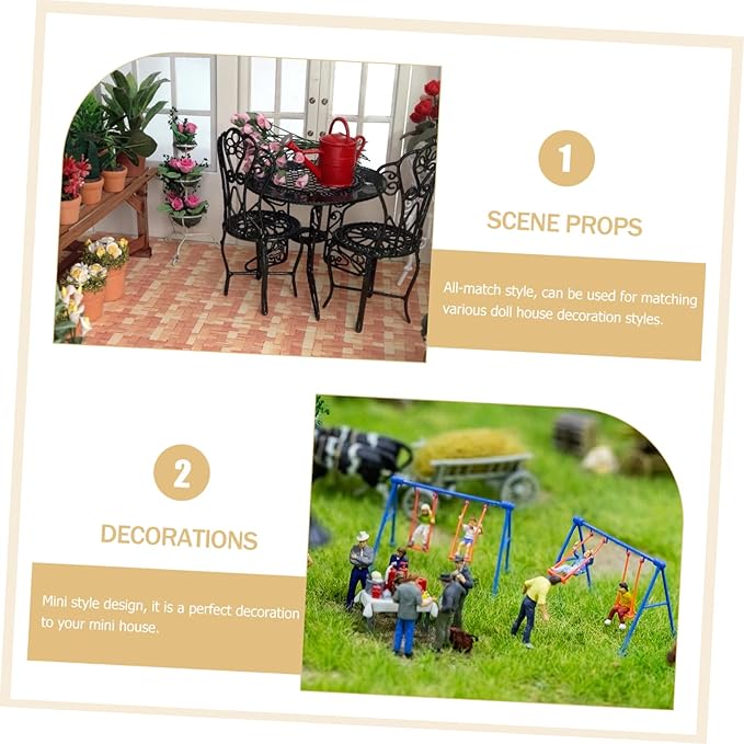 LIFKOME Dollhouse Decoration Miniature House Lovers Design Finish