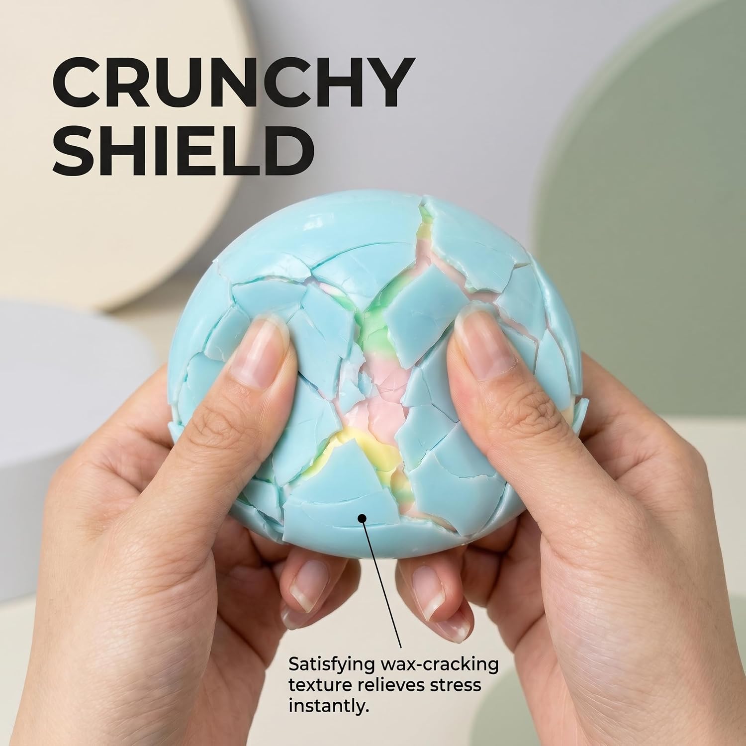 Wax Cracking Squishy Stress Balls, 12 Pack Handmade Wax Squishy Ball with Crunchy Cracking Shell, Premium Wax Cracking Stress Balls for Stress Relief, Packaged in Elegant Gift Box