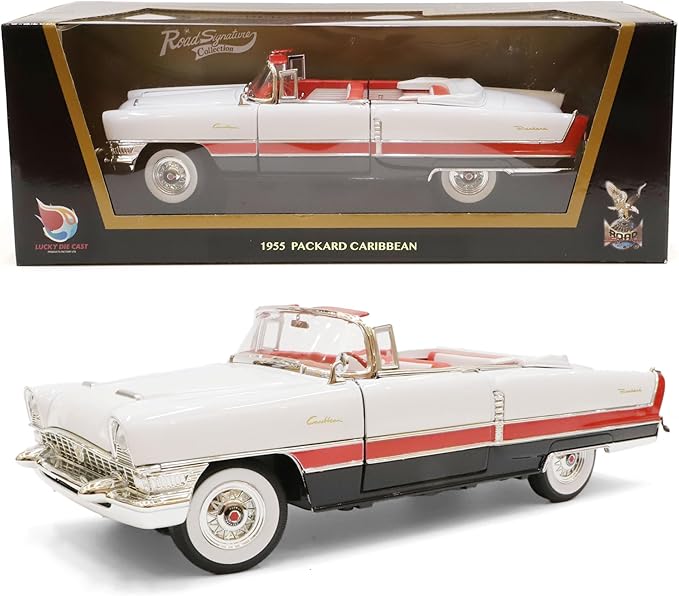 1955 Packard 1/18 Scale Die-Cast Metal Model Alloy Toy Cars with Display Case, with Opening Doors, for Kids Men and Teens Dad 14+ Year