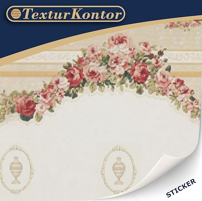 3 Sheets Self-Adhesive Wallpaper for Dollhouses - 1:12 Scale Antique Classic Victorian Wallpaper (Victoria)