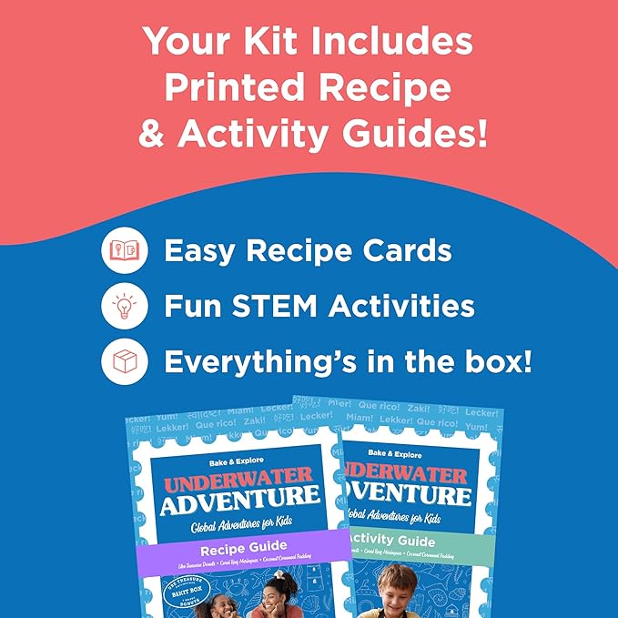 BāKIT Box Ube Treasure Donuts Kit – Make Ube Donuts at Home with Kids | Baking Kit with STEM Activities, Pre-Measured Ingredients, and Educational Fun