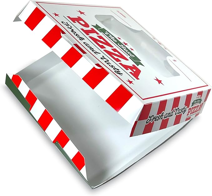 Olympak UPDATED Individual Pizza Box | Disposable Mini Pizza Box with Clear Window | Easy Clamshell, Thick & Sturdy | Grease-resistant, Microwave & Freezer-safe | 200/Case (6" L x 6" W x 1.75" H)