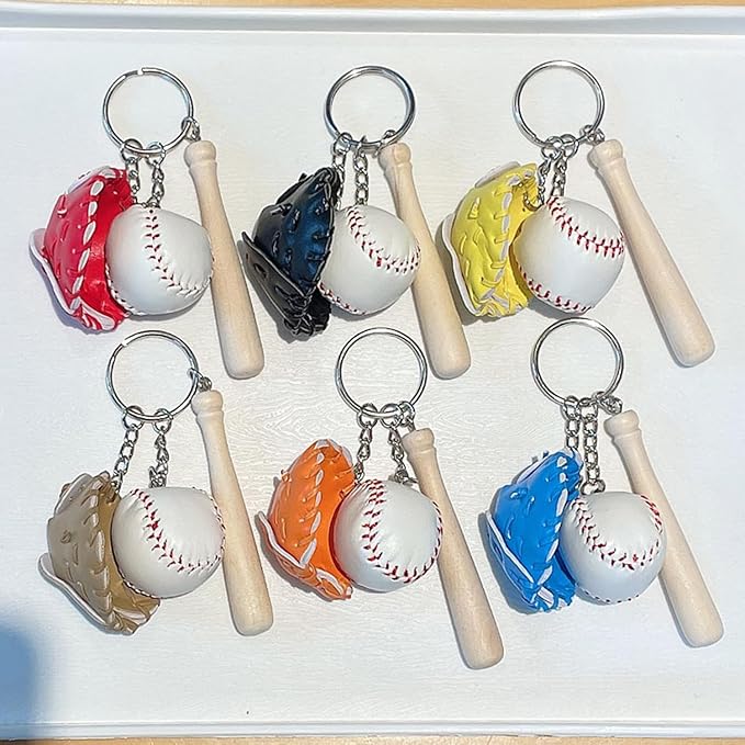 COSTOYFUN Mini Cute Soccer Keychain Bowling Tennis Baseball Keychain for Men Women Boys Girls Gift