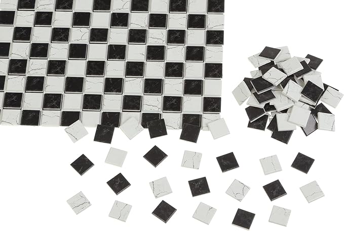 150 pcs, Dollhouse Flooring, 1:12 Scale Doll House Tiles, Miniature Checkerboard Floor, REDUCIO!