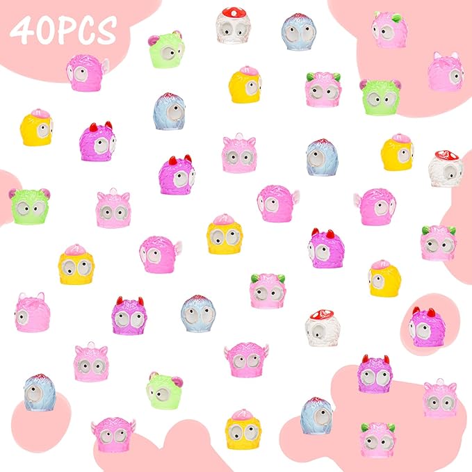 40 PCS Luminous Tiny Things for Crafts Dollhouse Fairy Garden Decor Miniature Figurines Resin Animal for Car Mini Resin Animals for Micro Landscape Plant Pots