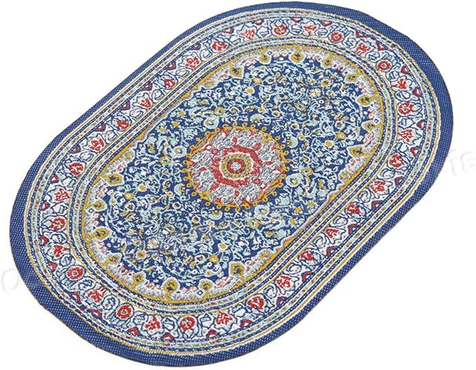 Odoria 1/12 Miniature Rugs and Carpet Dollhouse Decoration Accessories, Blue