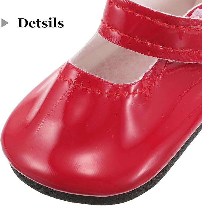 UPKOCH 2 Pairs Doll Shoes for 18 Inch Faux Leather Dress Shoes for Play Photo Props and Miniature House Decorations